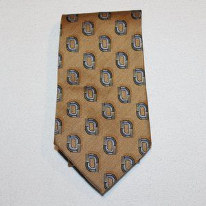 Ermenegildo Zegna 100% silk necktie gold abstract 4x56